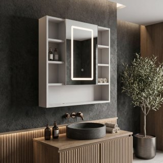 Szafka z lustrem LED Rea Luna 70x80cm