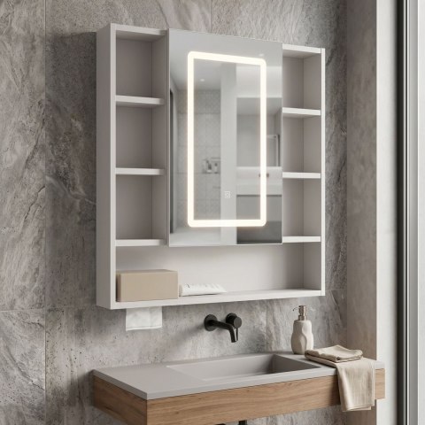 Szafka z lustrem LED Rea Luna 70x80cm