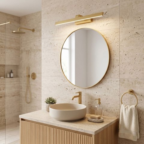 Kinkiet łazienkowy LED SWE008-1W 58cm Złoto szczotkowane