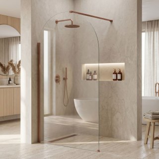 Ścianka prysznicowa Walk-In Rea Heaven Brush Copper 120