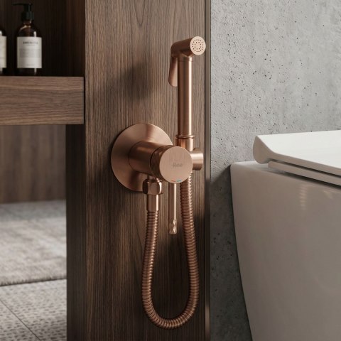 Bateria Bidetowa REA Lungo Loop Diamond Miedź Szczotkowana