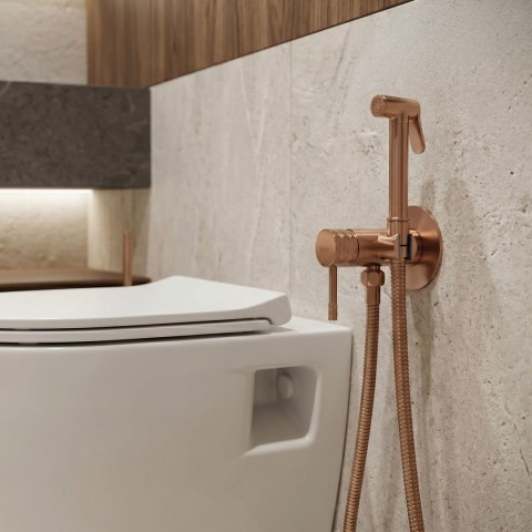 Bateria Bidetowa REA Lungo Loop Diamond Miedź Szczotkowana