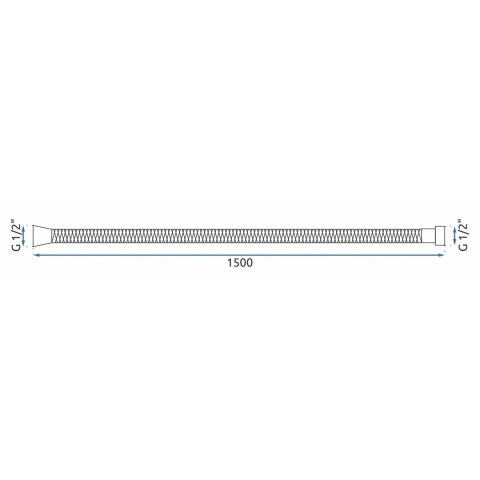 Wąż prysznicowy Rea Chrom 150 cm
