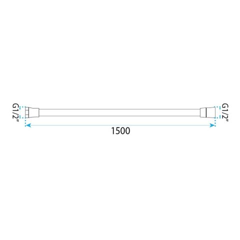 Wąż prysznicowy bezskrętny Rea Tytan 150 cm