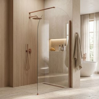 Ścianka prysznicowa Walk-In Rea Heaven Brush Copper 100