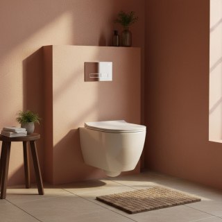 Stelaż zestaw podtynkowy Slim 024N do mis WC z przyciskiem HD Chrom