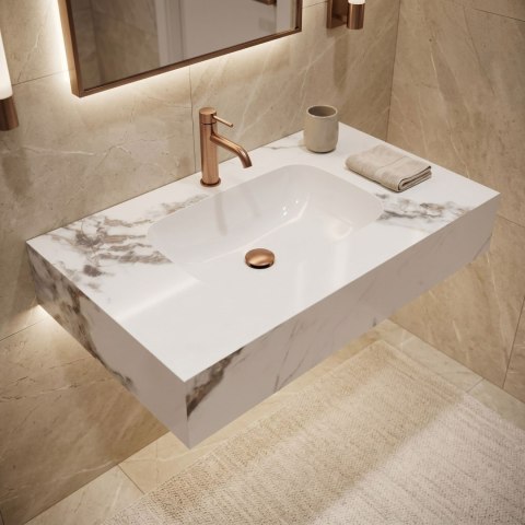Umywalka ścienna Rea Aresa Cold Jade 80