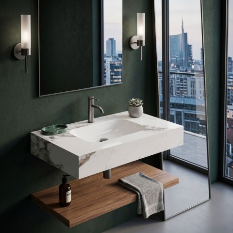 Umywalka ścienna Rea Aresa Cold Jade 80