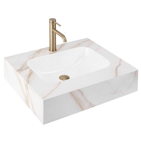 Umywalka ścienna Rea Aresa Grey Gold 60