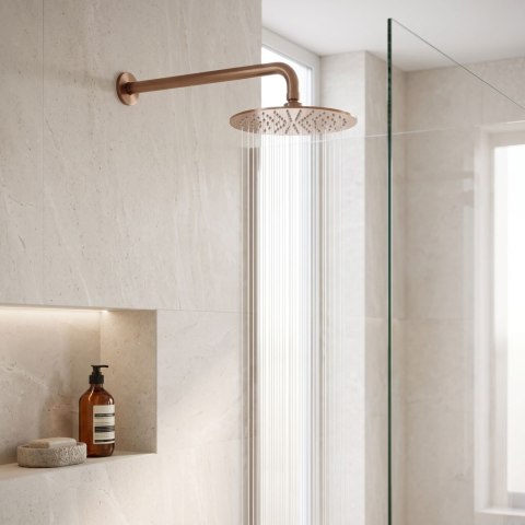 Ramię do deszczownicy okrągłe REA JS-9021 40cm Miedź szczotkowana