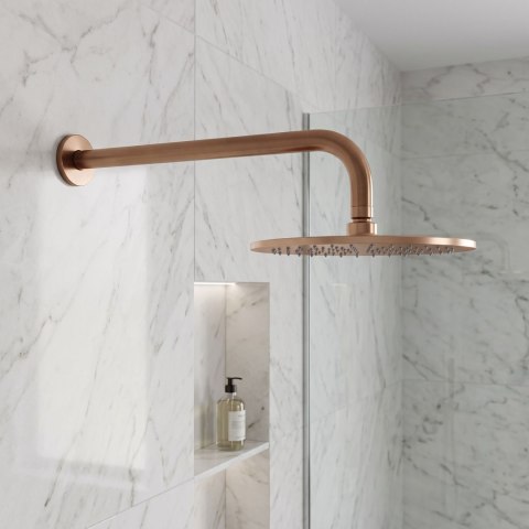 Ramię do deszczownicy okrągłe REA JS-9021 40cm Miedź szczotkowana