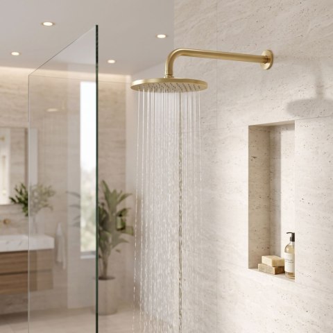 Ramię do deszczownicy okrągłe REA JS-9021 40cm Złoto szczotkowane