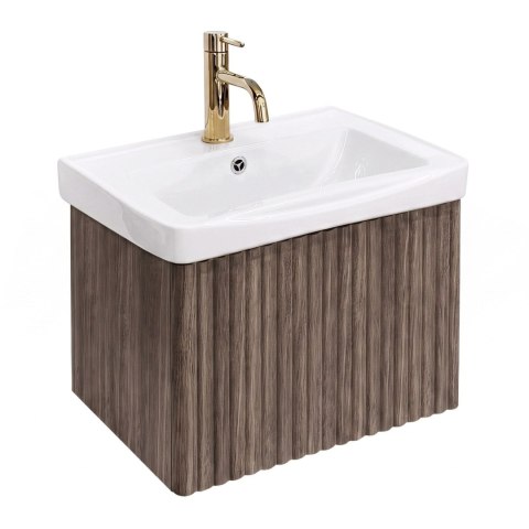 Szafka łazienkowa z umywalką Rea DB85-50-1 Dark 50cm
