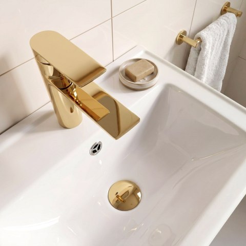 Szafka łazienkowa z umywalką Rea DB85-50-1 Dark 50cm