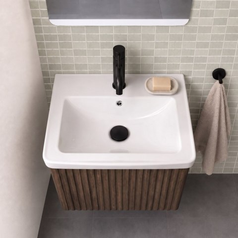 Szafka łazienkowa z umywalką Rea DB85-50-1 Dark 50cm