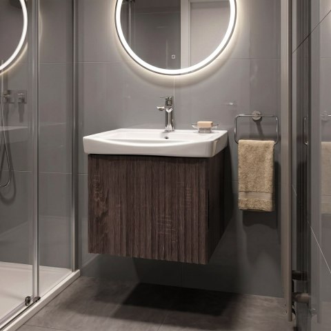 Szafka łazienkowa z umywalką Rea DB85-50-1 Dark 50cm