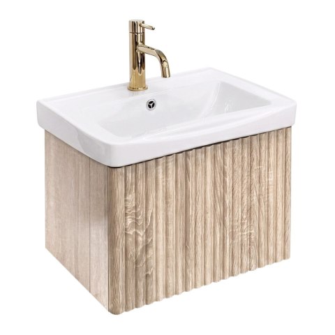 Szafka łazienkowa z umywalką Rea DB85-50-3 Light 50cm