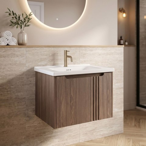 Szafka łazienkowa z umywalką Rea DB86-60L-1 Dark 60cm