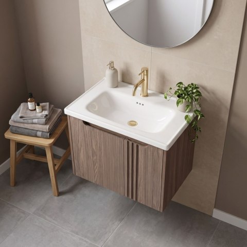 Szafka łazienkowa z umywalką Rea DB86-60L-1 Dark 60cm