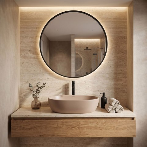 Umywalka nablatowa Rea Focus Taupe