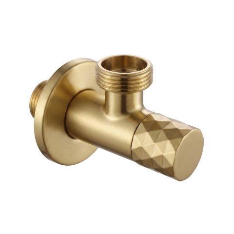 Zawór kątowy Diamond 03 1/2" x 3/4" Złoty Szczotkowany