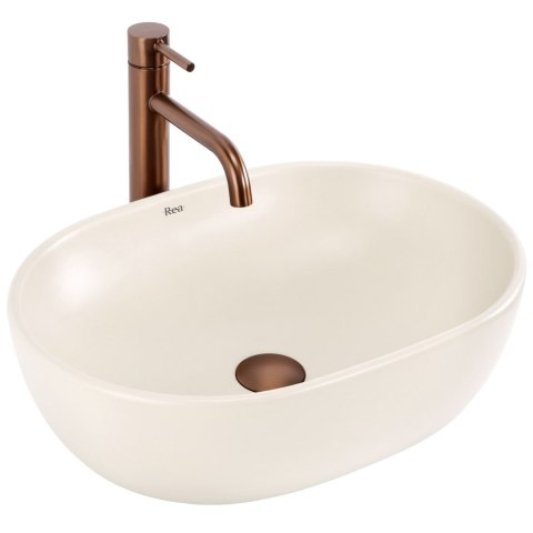 Zestaw Misa WC Focus Tornado podwieszana + Umywalka nablatowa Rea Focus Creme