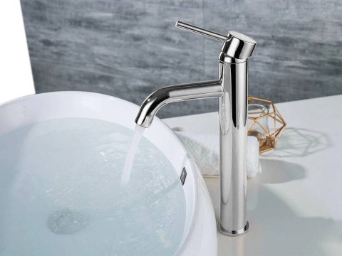 Bateria Umywalkowa Rea Lungo Chrom Wysoka