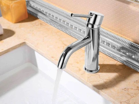 Bateria umywalkowa Rea Lungo Chrom Niska