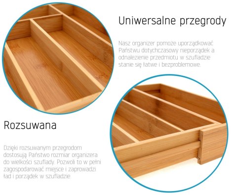 Organizer do szuflady rozsuwany