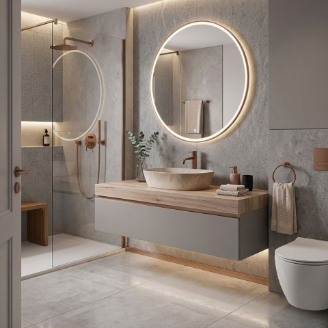 Umywalka nablatowa Rea Freja Beige