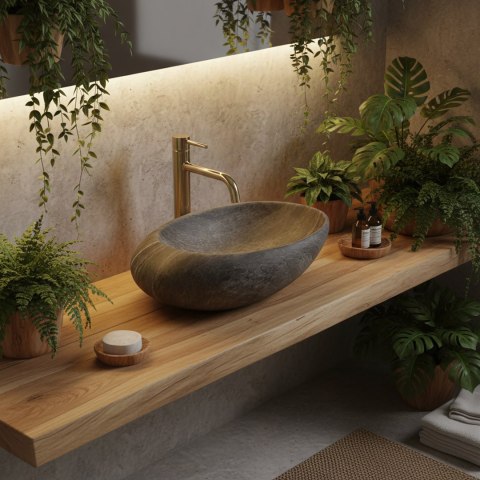 Umywalka nablatowa Rea Roxy A Stone D.Grey
