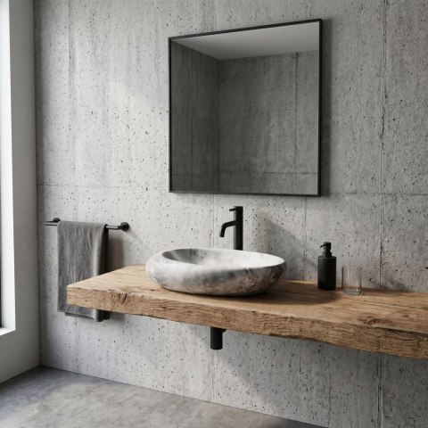 Umywalka nablatowa Rea Roxy C Stone L.GREY