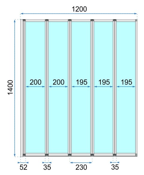 Parawan wannowy Rea Idea 120