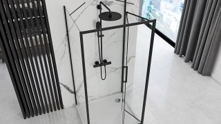 Kabina Prysznicowa Przyścienna Rapid Fold Black