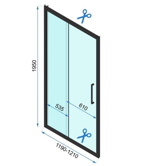 Kabina Prysznicowa Przyścienna Rapid Slide Black