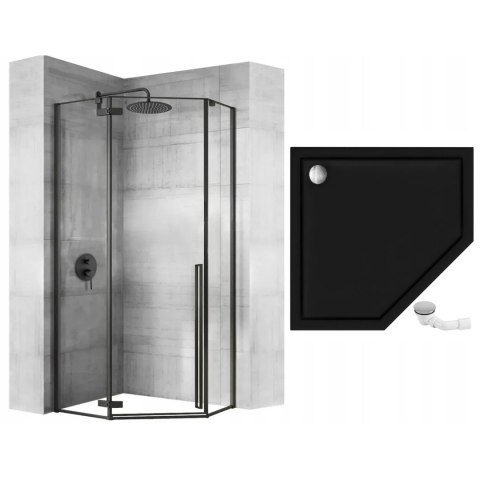 Kabina prysznicowa Rea DIAMOND 90x90 BLACK MAT