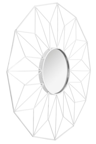 Lustro geometryczne 12-kątne białe 58 cm MC60375