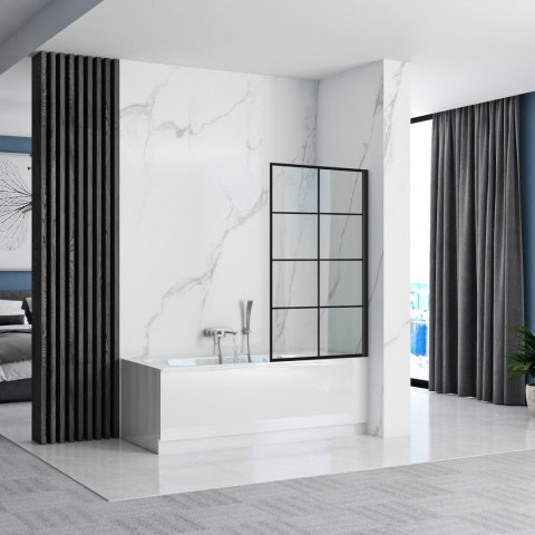 Parawan nawannowy Rea Lagos-1 Fix Stały 80 Czarny Black
