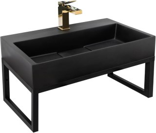 UMYWALKA KONGLOMERATOWA NABLATOWA GOYA BLACK MAT 60CM + STELAŻ