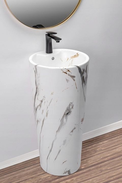 Umywalka Ceramiczna Wolnostojąca Blanka Marble Marmur