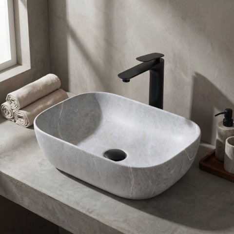 Umywalka nablatowa Rea Livia Grey Mat