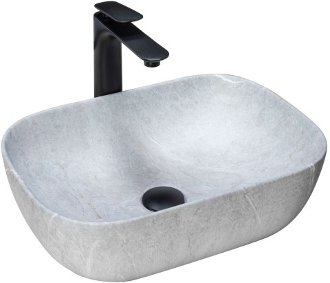 Umywalka nablatowa Rea Livia Grey Mat