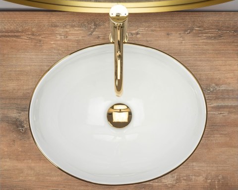 Umywalka nablatowa Rea Sofia Gold Edge