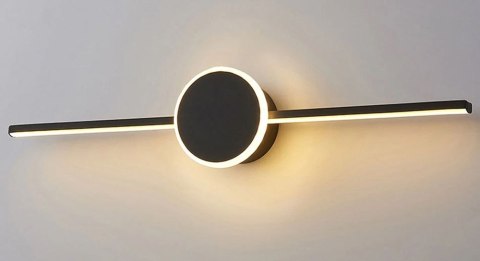 KINKIET ŁAZIENKOWY LED ROUND BLACK 80CM APP850-1W
