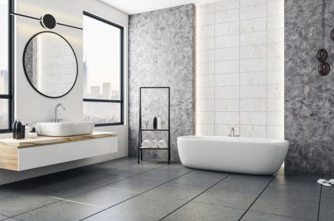 KINKIET ŁAZIENKOWY LED ROUND BLACK 80CM APP850-1W