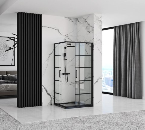 Kabina prysznicowa Rea Concept Black 80x100