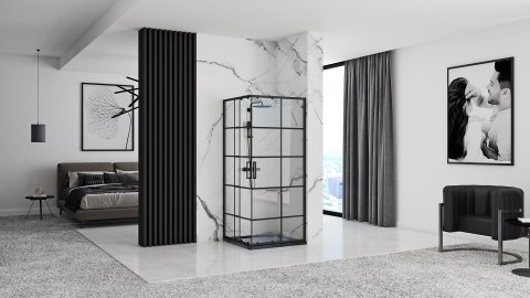 Kabina prysznicowa Rea Concept Black 90x90
