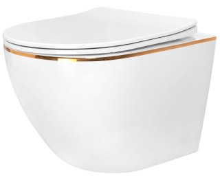 Misa WC podwieszana Carlo Flat Gold Edge