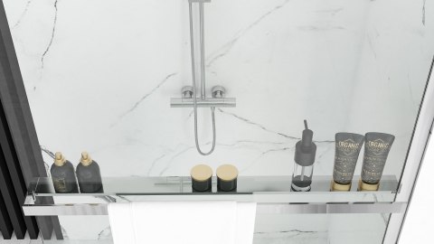 Wieszak na ręczniki Półka EVO CHROME na ścianki prysznicowe