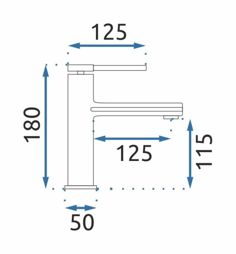Bateria Umywalkowa REA OVAL Czarna Niska